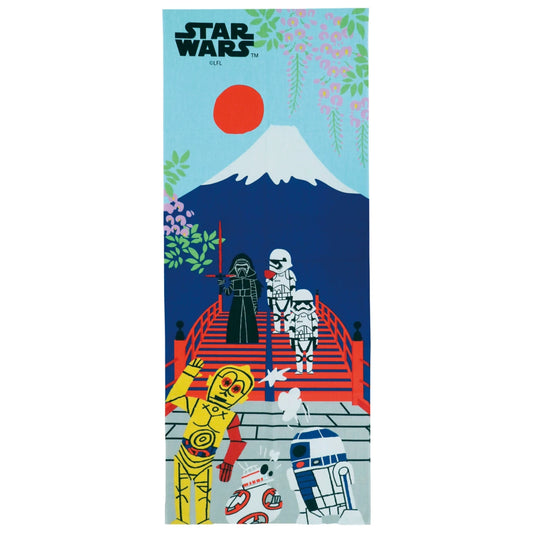 Star Wars on bridge near Mt. Fuji Towel Tennugu - Made in Japan