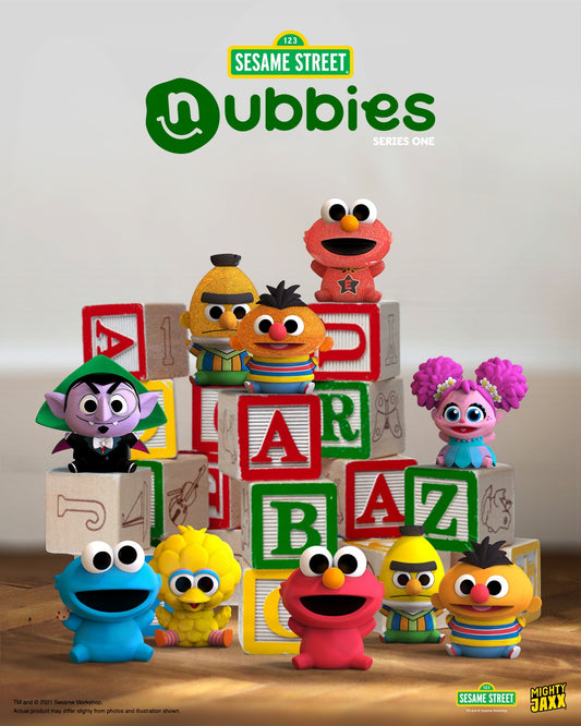Mighty Jaxx Nubbies Sesame Street  Box of 6 Random Figures-Blind Box